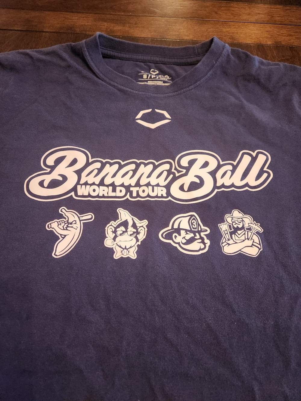 Banana Ball World Tour CREW Tee Mens Small Savannah Bananas